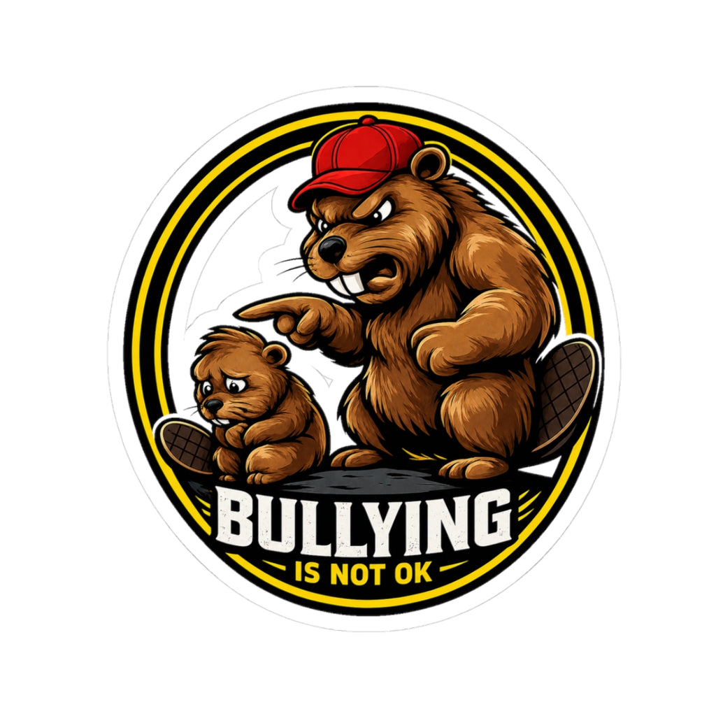 Anti-Bullying Bear Sticker — "Bullying Is Not OK" Kiss-Cut Vinyl